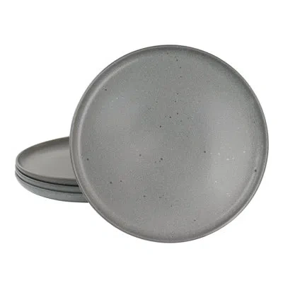Our Table 8.4'' Stoneware Salad Or Dessert Plate , Set Of 4 In Gray