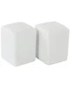 Our Table Porcelain Square Salt & Pepper Shakers In White