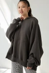 Out From Under 24 Hour Oversized Hoodie Sweatshirt In Black, Women's At Urban Outfitters In Gray