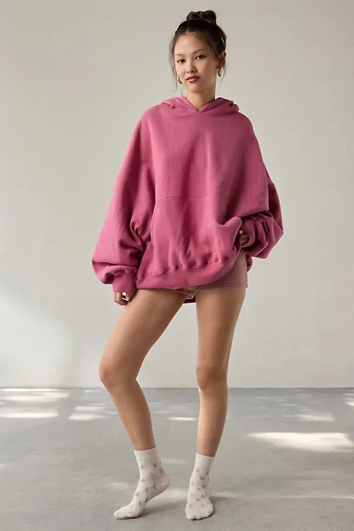 Out From Under 24 Hour Oversized Hoodie Sweatshirt In Rose, Women's At Urban Outfitters In Pink