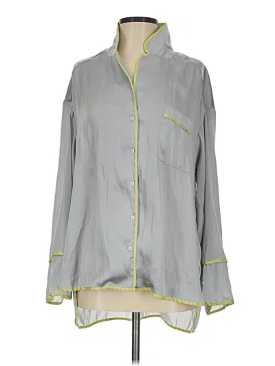 Pre-owned Out From Under 3/4 Sleeve Blouse In Gray