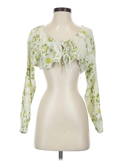 Pre-owned Out From Under 3/4 Sleeve Blouse In Green