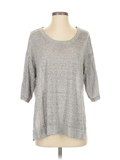 Pre-owned Out From Under 3/4 Sleeve T-shirt In Gray