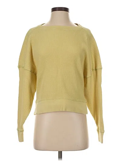 Pre-owned Out From Under 3/4 Sleeve T-shirt In Yellow