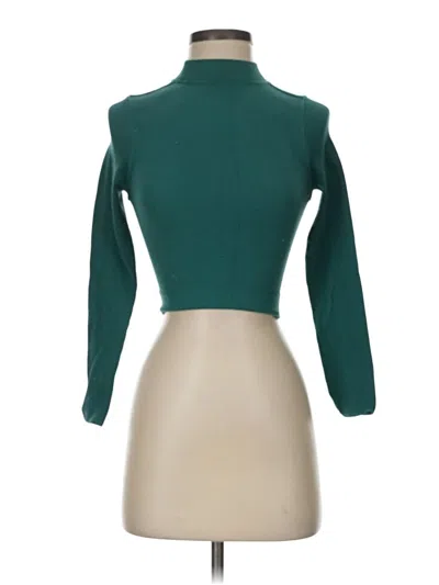 Pre-owned Out From Under 3/4 Sleeve Turtleneck In Green