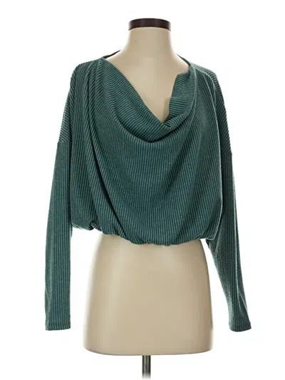 Pre-owned Out From Under 3/4 Sleeve Turtleneck In Teal