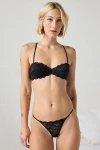 Out From Under After Hours Lace T-back Bralette In Black, Women's At Urban Outfitters