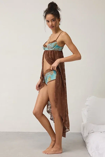 Out From Under Afterglow Bra Top Flyaway Duster In Brown, Women's At Urban Outfitters