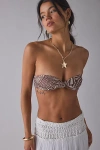 Out From Under Alessandra Knot-front Bandeau Bra Top In Brown, Women's At Urban Outfitters