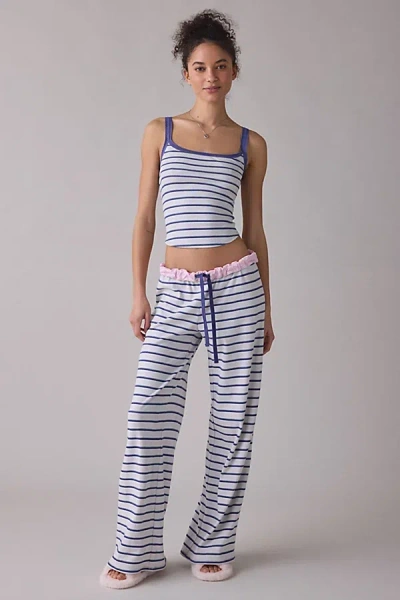 Out From Under All About Me Day Sleep Cami In Sleep Stripe, Women's At Urban Outfitters In Blue