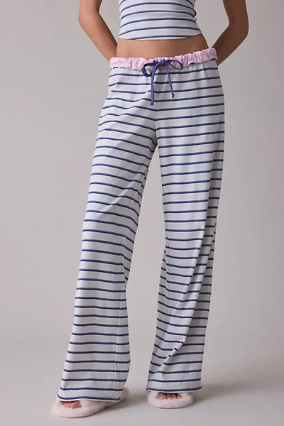Out From Under All About Me Day Sleep Pant In Sleep Stripe, Women's At Urban Outfitters In Blue