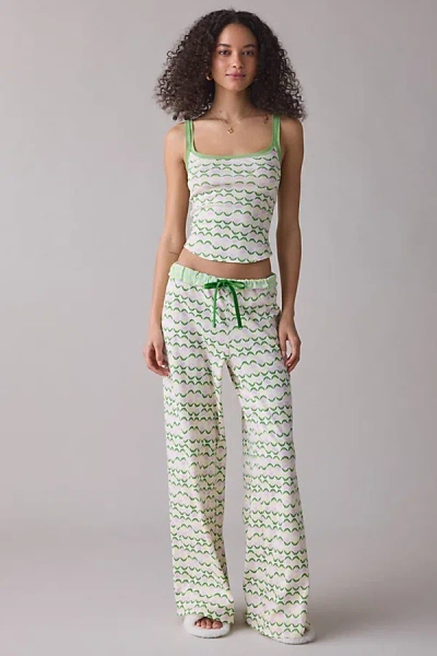 Out From Under All About Me Day Sleep Pant In Tulip Print, Women's At Urban Outfitters In Green
