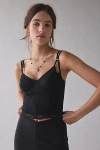 Out From Under Almost Midnight Lace Corset Top In Black, Women's At Urban Outfitters