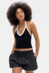 Out From Under Andi Tipped Halter Top In Black, Women's At Urban Outfitters