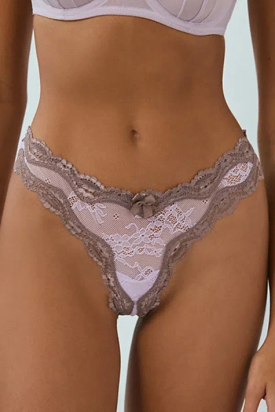 Out From Under Angel Lace Thong In Lilac, Women's At Urban Outfitters