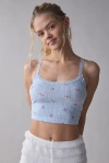 Out From Under Angie Pointelle Cami In Cherry Baby Blue, Women's At Urban Outfitters