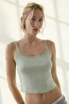 Out From Under Angie Pointelle Cami In Olive, Women's At Urban Outfitters In Olive