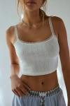 Out From Under Angie Pointelle Cami In White, Women's At Urban Outfitters