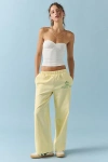 Out From Under Ashton Cotton Straight-leg Pant In Yellow, Women's At Urban Outfitters