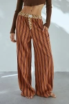 Out From Under Avril Boxer Pant In Brown Stripe, Women's At Urban Outfitters