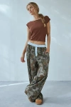 Out From Under Avril Boxer Pant In Camo, Women's At Urban Outfitters