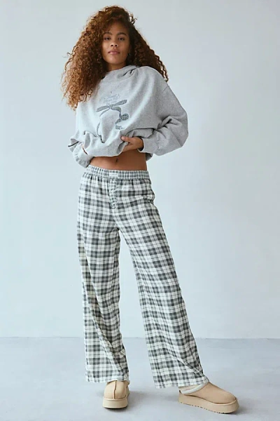 Out From Under Avril Boxer Pant In Mixed Plaid, Women's At Urban Outfitters