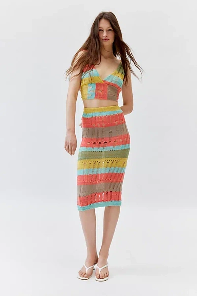 Out From Under Barbados Beach Knit Midi Skirt In Assorted, Women's At Urban Outfitters