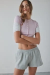 Out From Under Beach Bum Knit Micro Short In Grey, Women's At Urban Outfitters
