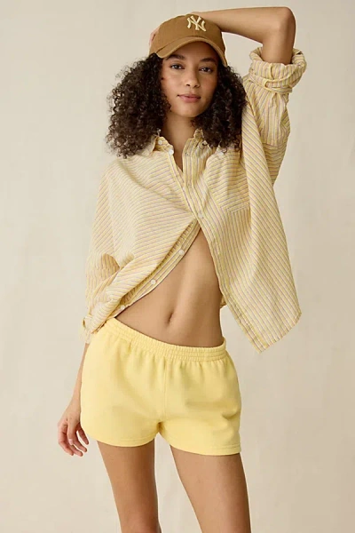 Out From Under Beach Bum Micro Sweat Short In Golden Haze, Women's At Urban Outfitters In Yellow