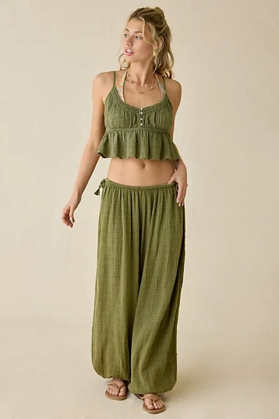 Out From Under Beach Bum Side-tie Balloon Pant In Army, Women's At Urban Outfitters In Green