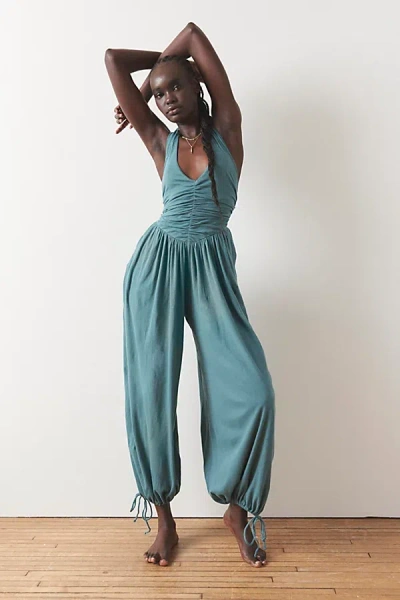Out From Under Beach To Bar Halter Jumpsuit In Slate, Women's At Urban Outfitters