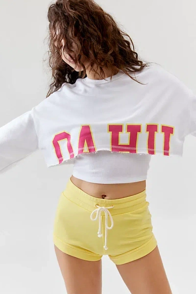 Out From Under Beach Vibes Cropped Sweatshirt In Ivory, Women's At Urban Outfitters In White