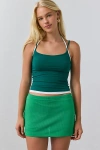 Out From Under Bec Basketball Low-rise Micro Mini Skort In Green, Women's At Urban Outfitters