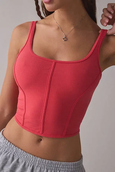 Out From Under Bec Corset Seam Tank Top In Red, Women's At Urban Outfitters
