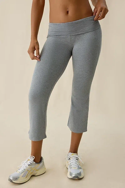 Out From Under Bec Cropped Foldover Kick Flare Pants In London Clay, Women's At Urban Outfitters In Gray