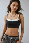 Out From Under Bec Cotton Double Layer Bra In Black, Women's At Urban Outfitters