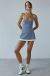 Out From Under Bec Double Layer Mini Dress In Navy Stripe, Women's At Urban Outfitters