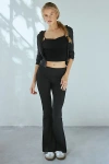 Out From Under Bec Foldover Flare Pant In Black, Women's At Urban Outfitters