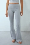 OUT FROM UNDER BEC FOLDOVER FLARE PANT IN LIGHT GREY, WOMEN'S AT URBAN OUTFITTERS