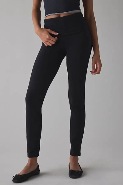 Out From Under Bec Foldover Legging In Black, Women's At Urban Outfitters