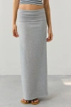 Out From Under Bec Foldover Maxi Skirt In Grey, Women's At Urban Outfitters In Gray
