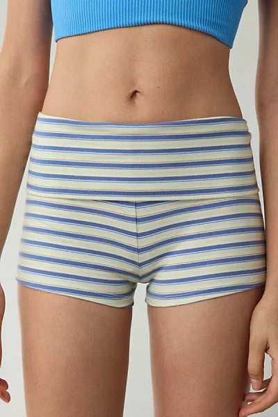 Out From Under Bec Foldover Micro Short In Blue, Women's At Urban Outfitters