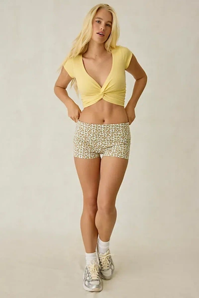 Out From Under Bec Foldover Short In Mini Leopard Prinit, Women's At Urban Outfitters In Multi