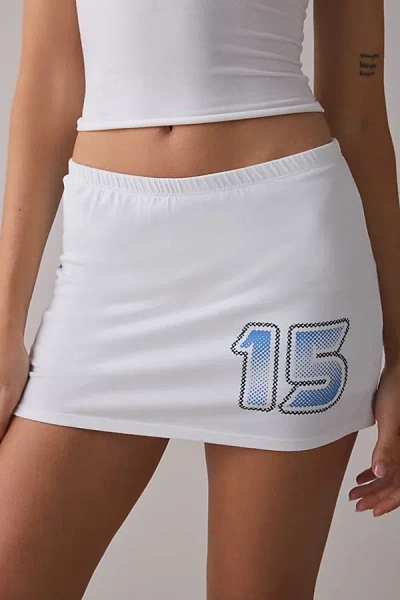 Out From Under Bec Goal Rush Low-rise Mini Skort, Women's At Urban Outfitters In White