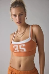 Out From Under Bec Good Game Double Layer Bra Top In Dark Orange, Women's At Urban Outfitters In Orange