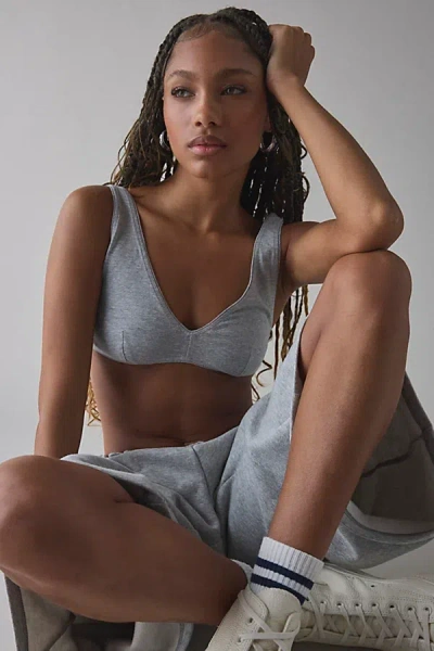 Out From Under Bec Knit Plunge Bralette In Grey, Women's At Urban Outfitters