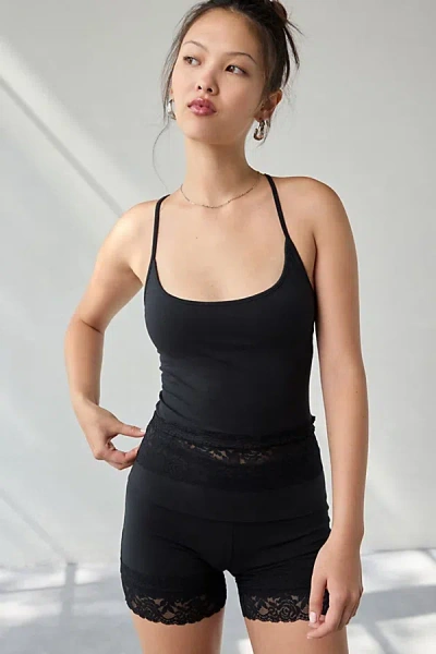Out From Under Bec Lace Trim Cropped Cami In Black, Women's At Urban Outfitters