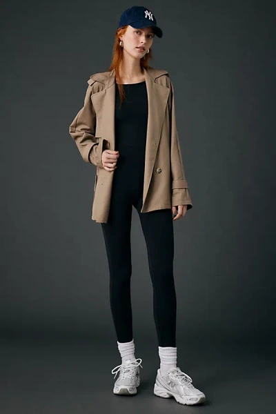 Out From Under Bec Long Sleeve Scoop Back Athletic Jumpsuit In Black, Women's At Urban Outfitters