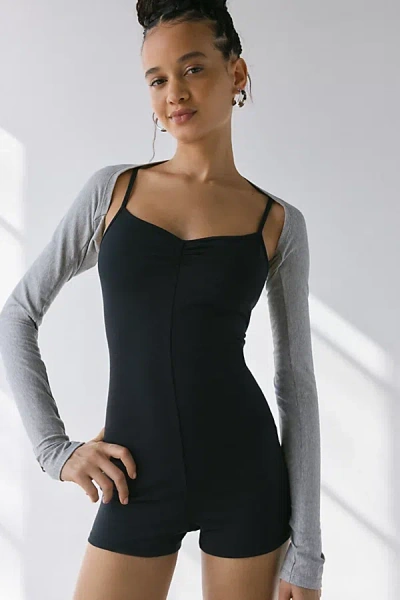 Out From Under Bec Long Sleeve Shrug Top In Grey, Women's At Urban Outfitters