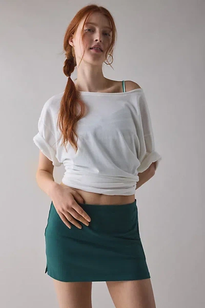Out From Under Bec Low-rise Micro Mini Skort In Botanical Green, Women's At Urban Outfitters
